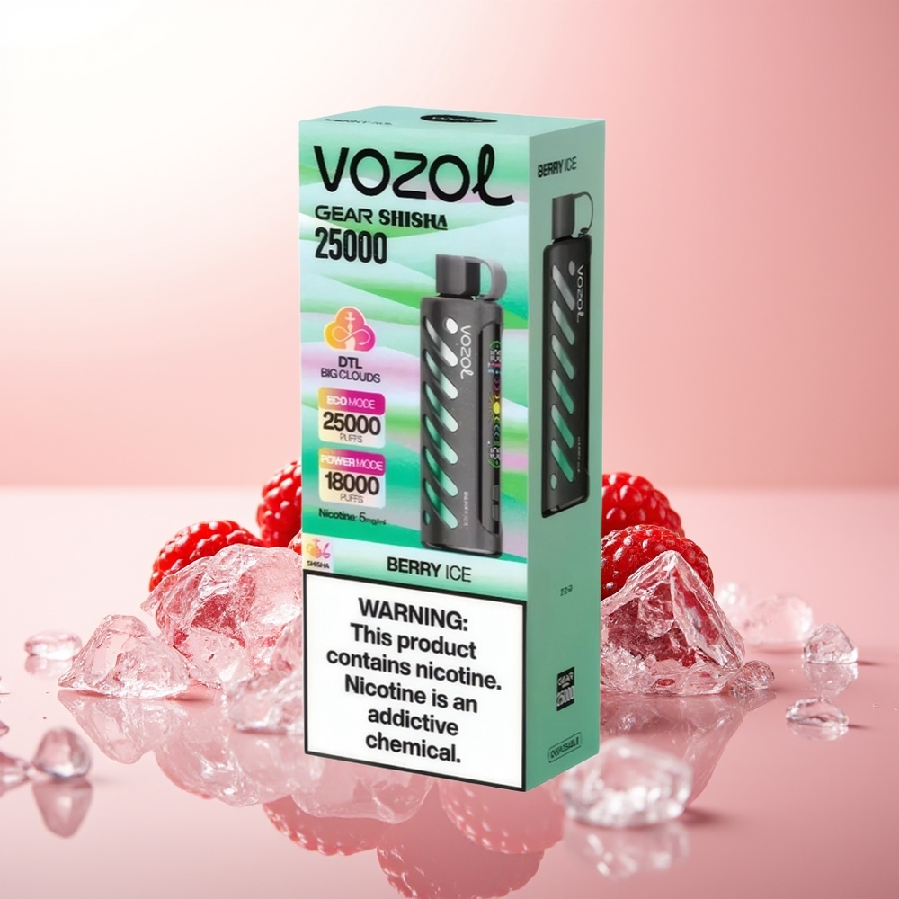 VOZOL Gear Shisha 25000 Puffs Helado de Bayas con Doble Malla y 5mg/ml