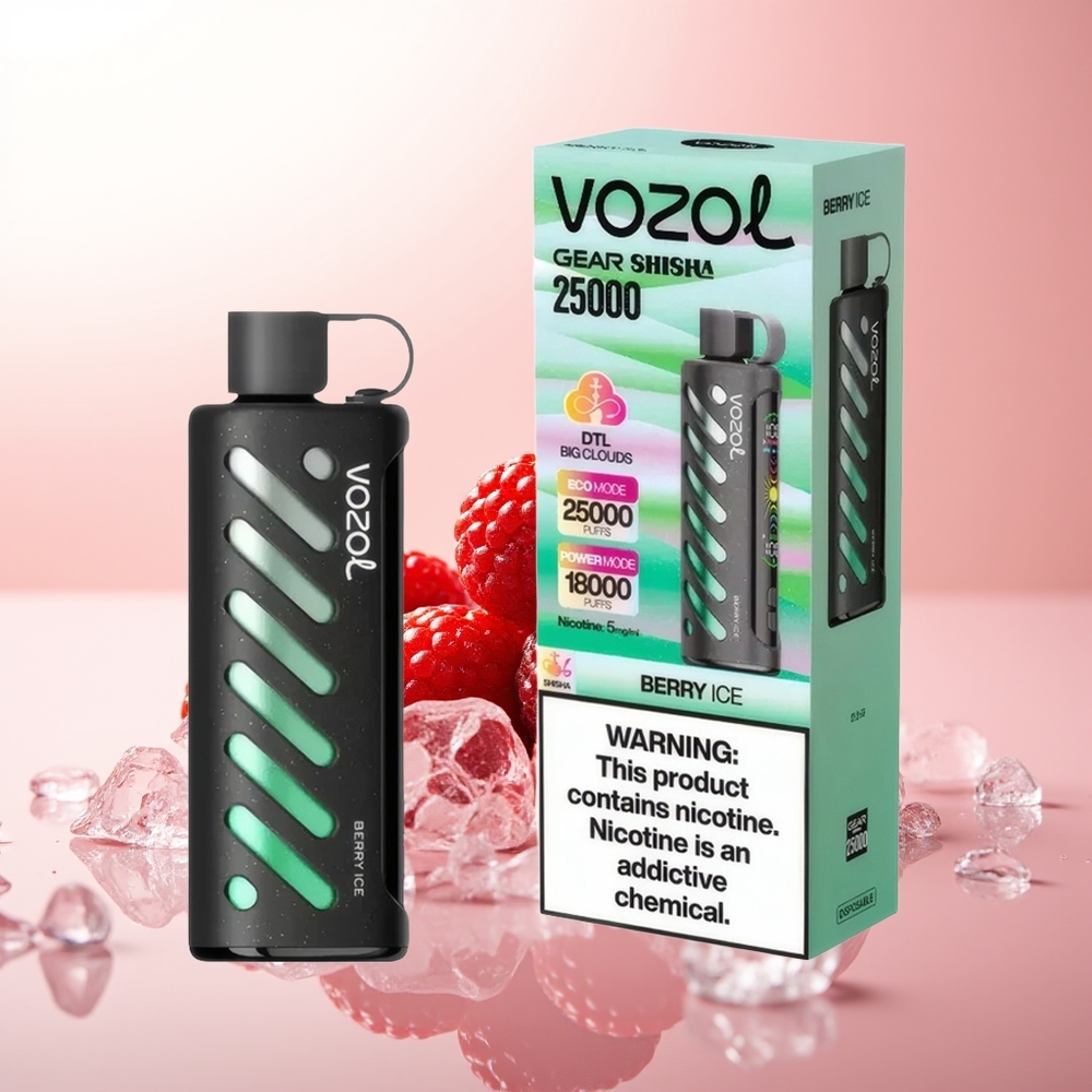 VOZOL Gear Shisha 25000 Puffs Helado de Bayas con Doble Malla y 5mg/ml