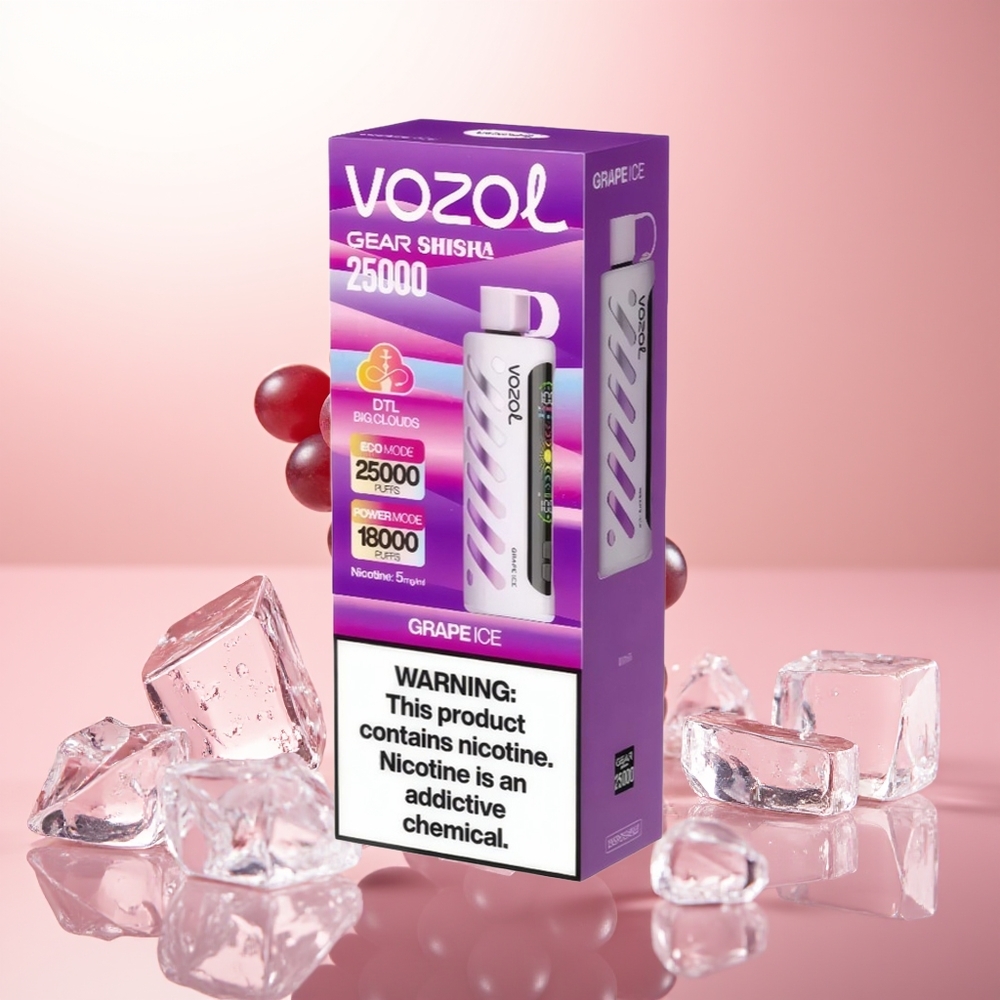 VOZOL Gear Shisha 25000 Puffs Helado de Uva con Chip Inteligente y Doble Malla