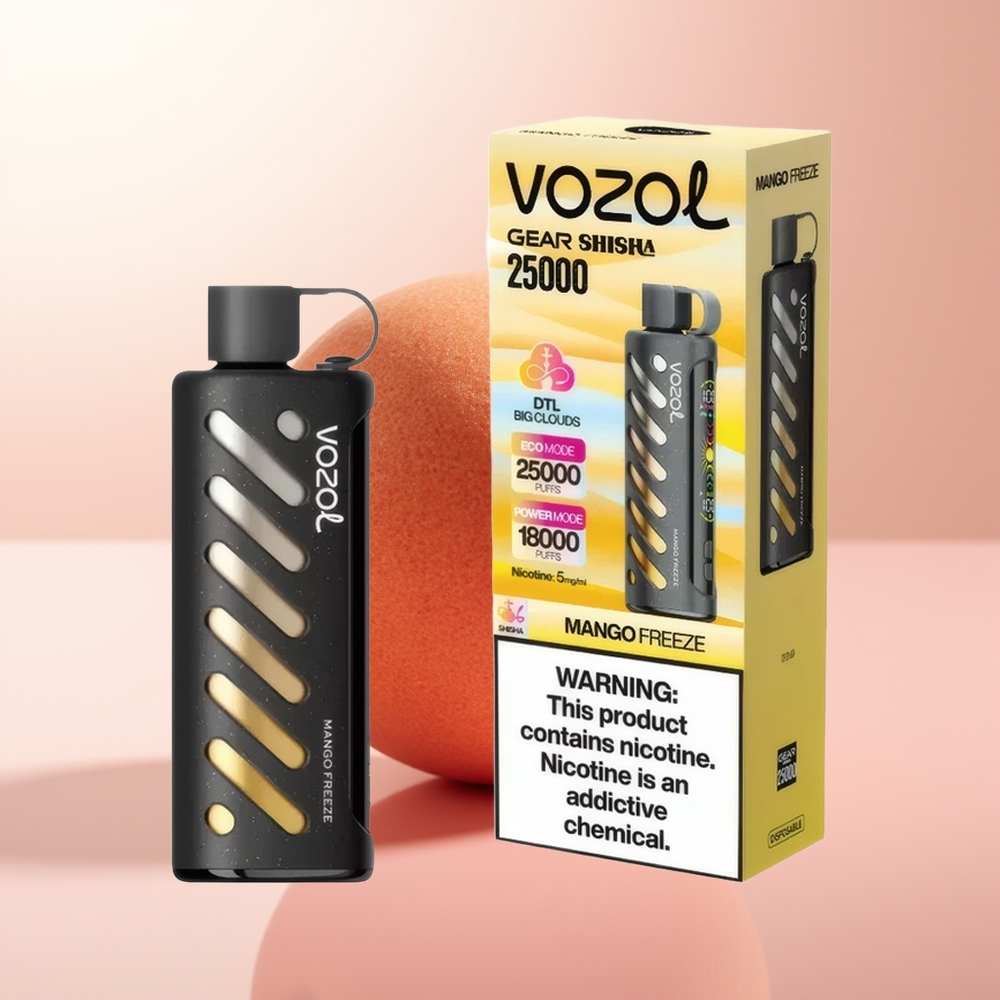 VOZOL Gear Shisha 25000 Puffs Mango Freeze Dual Mesh 5mg