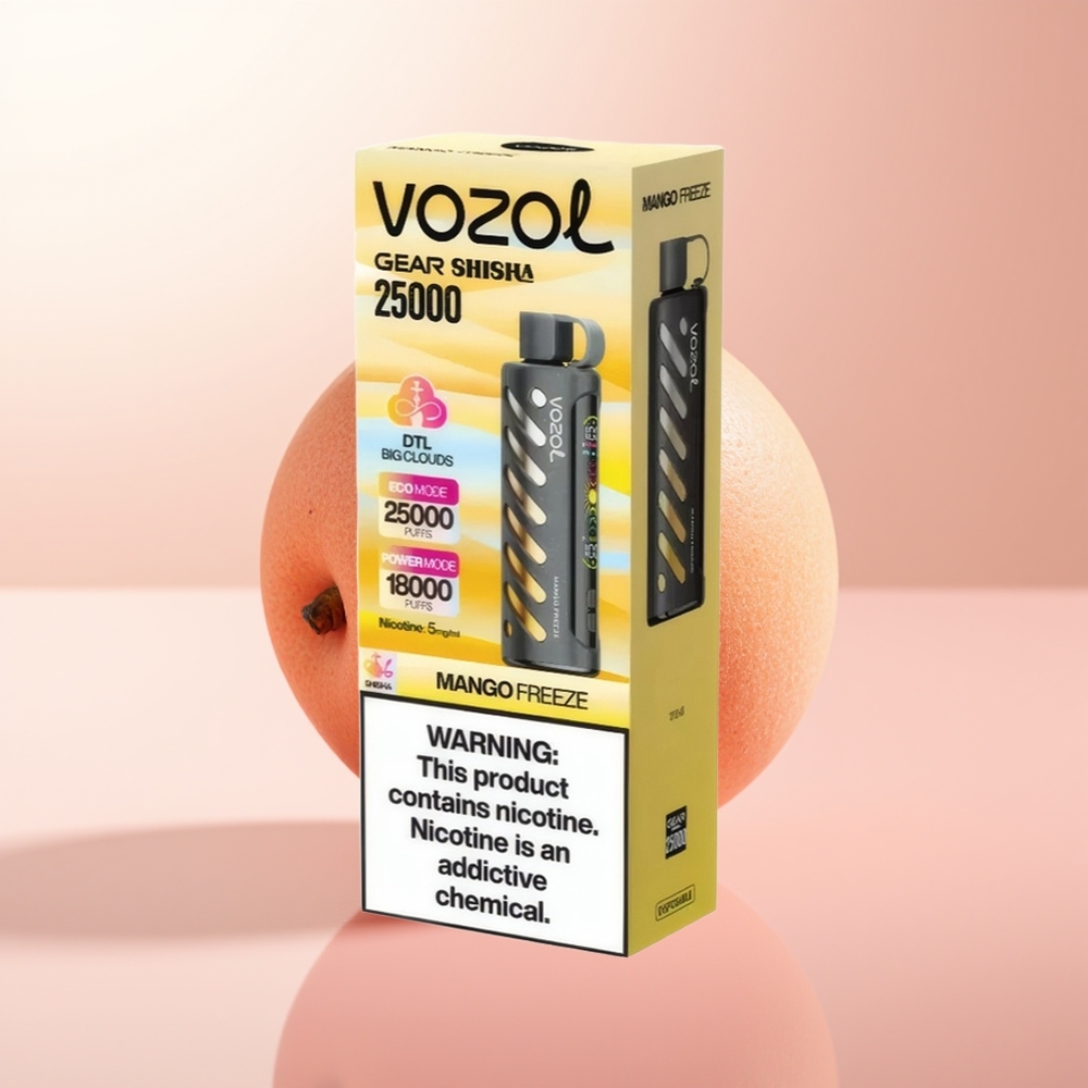 VOZOL Gear Shisha 25000 Puffs Mango Freeze Dual Mesh 5mg