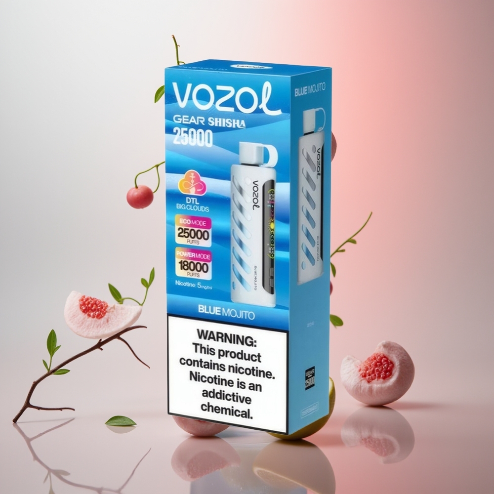 VOZOL Gear Shisha 25000 Puffs Mojito Azul Dual Chip S.i.L.C