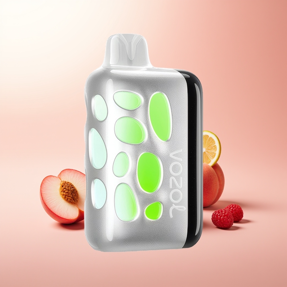 VOZOL RAVE 40000 Puffs Limón Frambuesa Melocotón con Eclipse y Carga Rápida