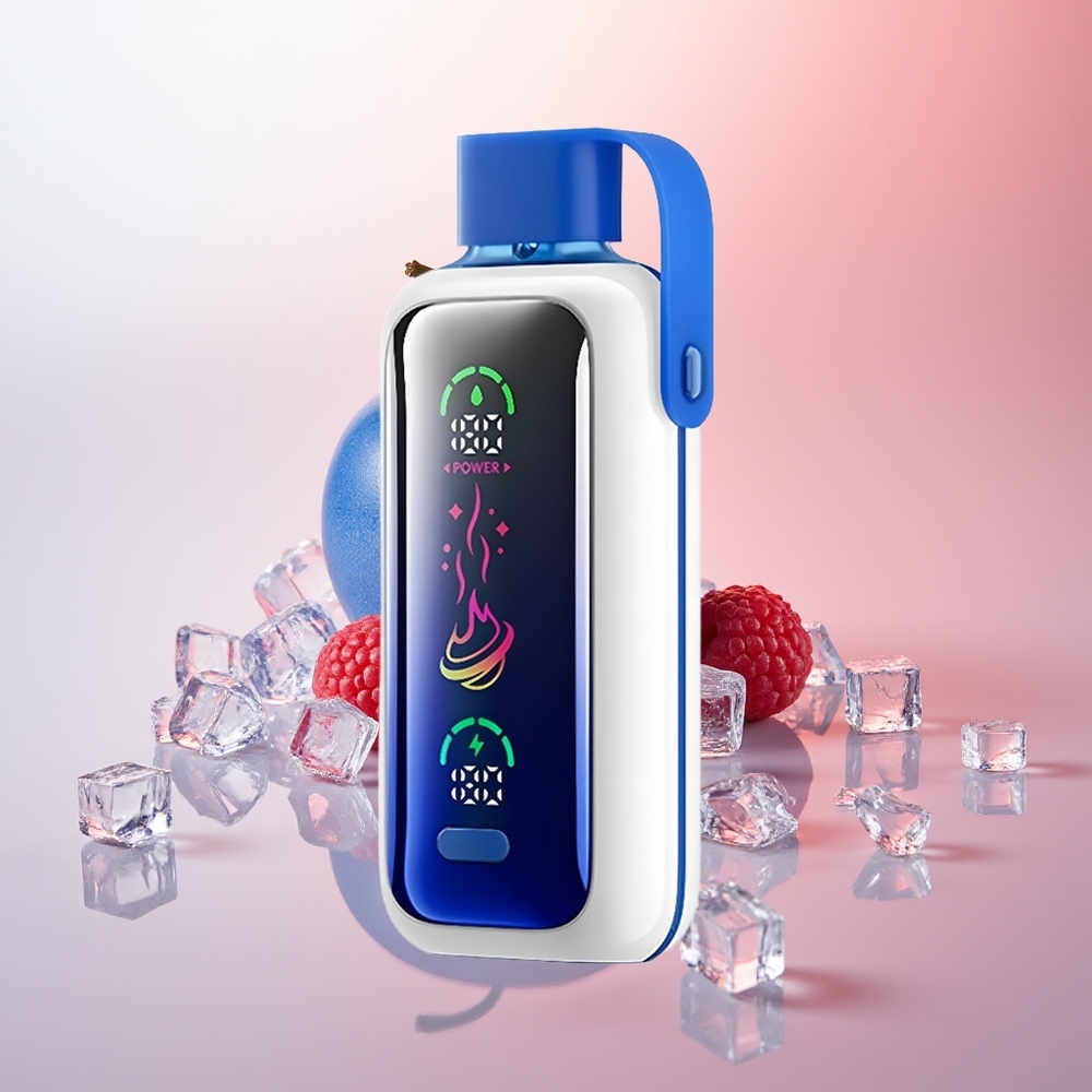 VOZOL Star 20000 Puffs Azul Frambuesa Hielo con Pantalla HD y Doble Malla