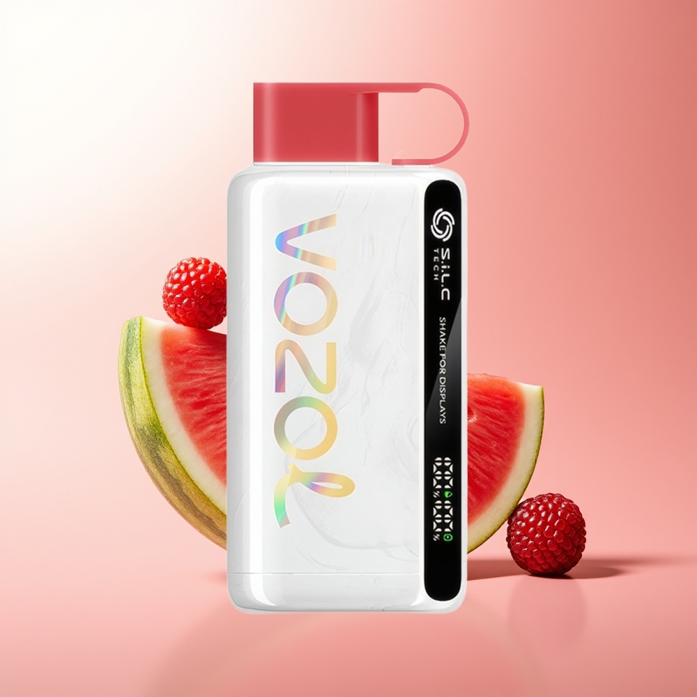 VOZOL STAR 9000/12000 Puffs Frambuesa Sandía con Carga Rápida y Boca Protectora