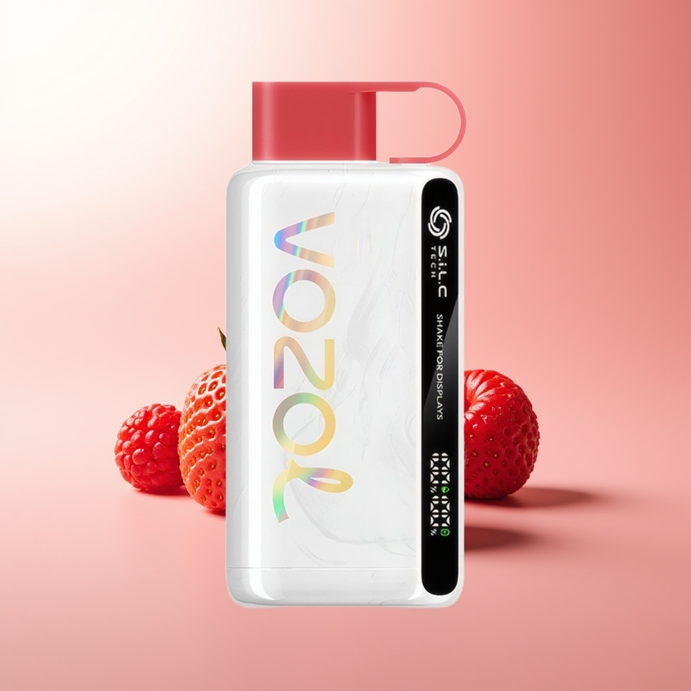 VOZOL STAR 9000/12000 Puffs Fresa Frambuesa Cereza con Carga Rápida y Protección de Boquilla